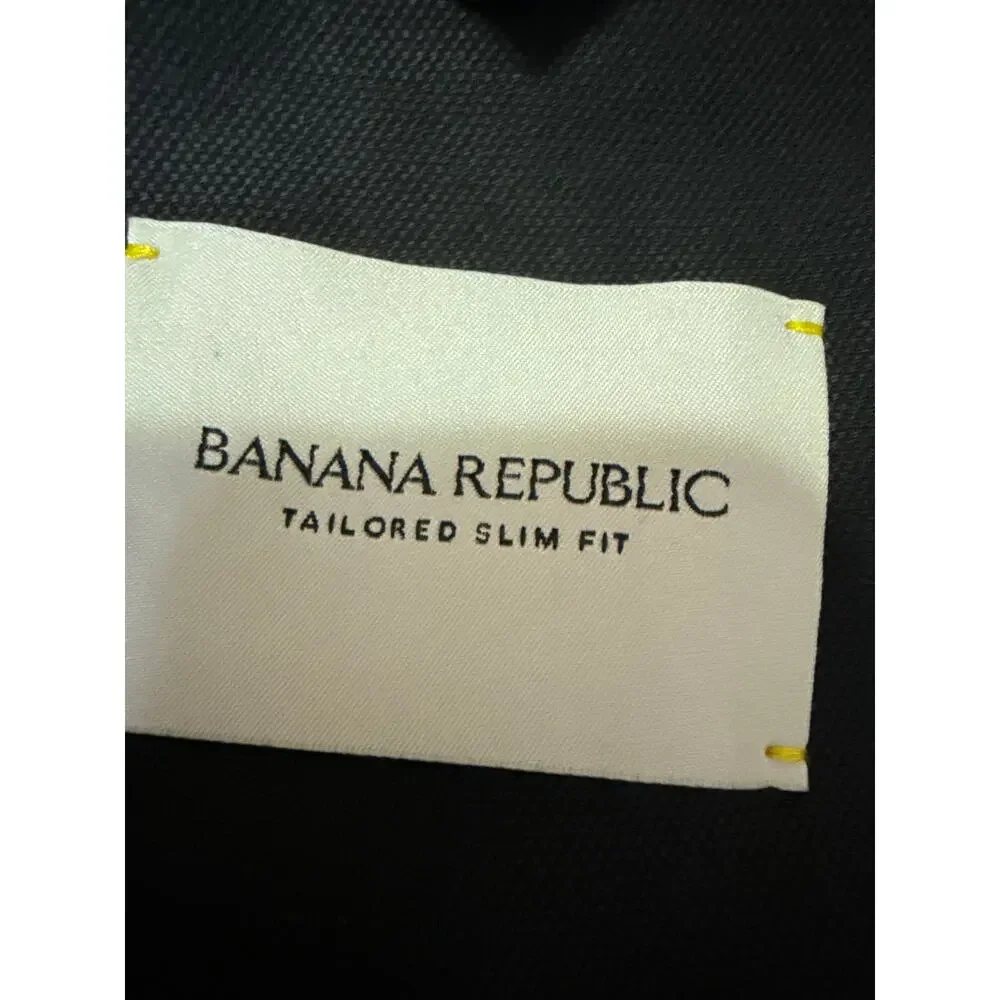 Banana Republic Reda Flexo Men's Black Wool One Button Blazer Coat Jacket Sz 42